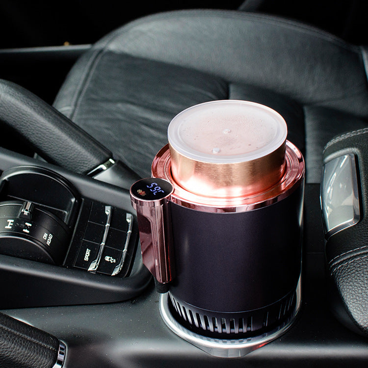 2-in-1 Smart Car Cup Holder – Heats & Chills Drinks with Digital Display